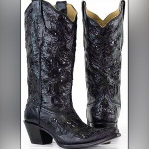 Women’s leather corral boots